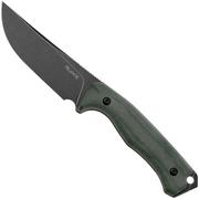 Ruike F186-MG Black D2, Green Micarta, coltello fisso