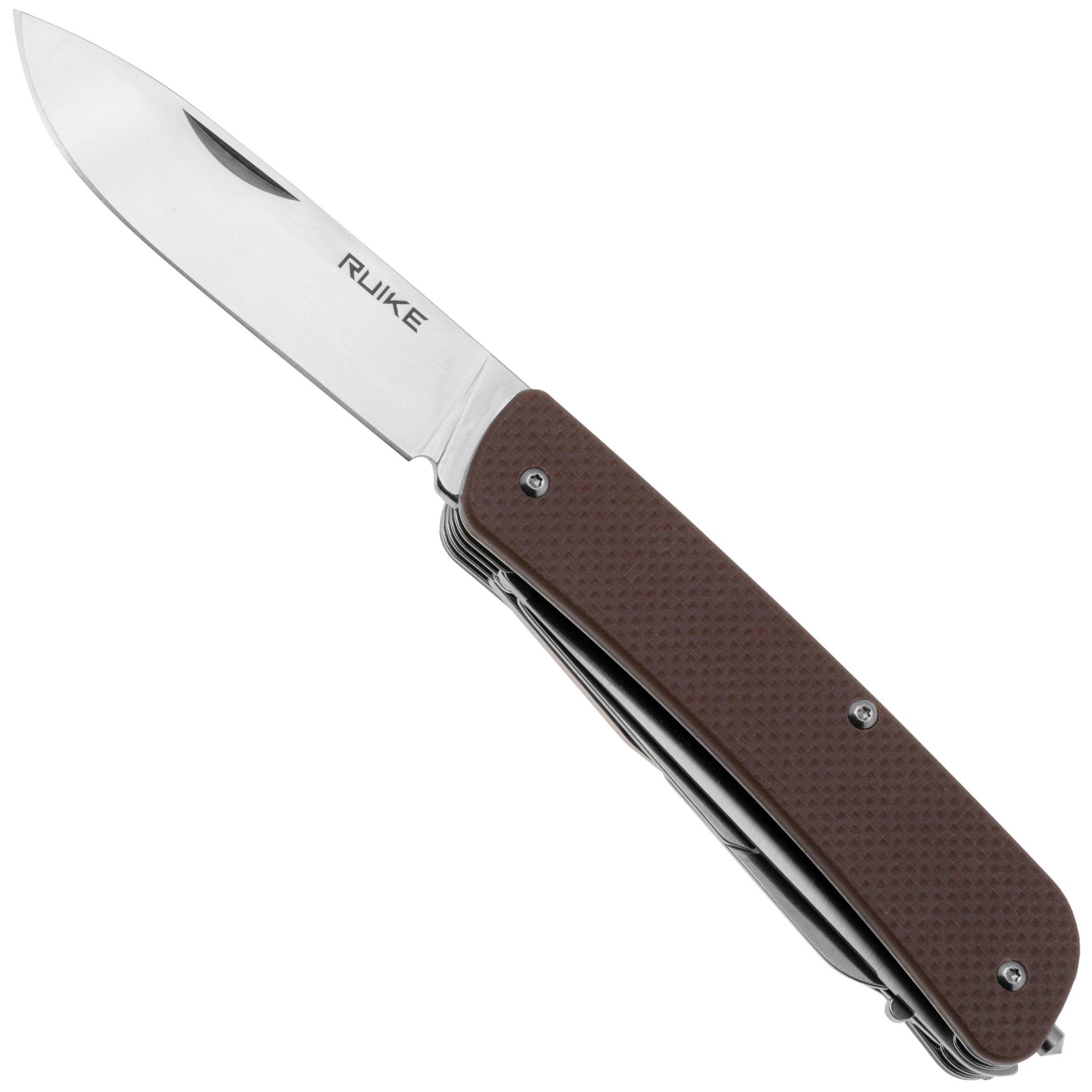 Nóż składany Ruike L42-N 12C27, Brown G10