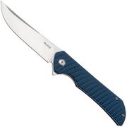 Ruike P122-ME Satin 14C28N, Blue Micarta, pocket knife