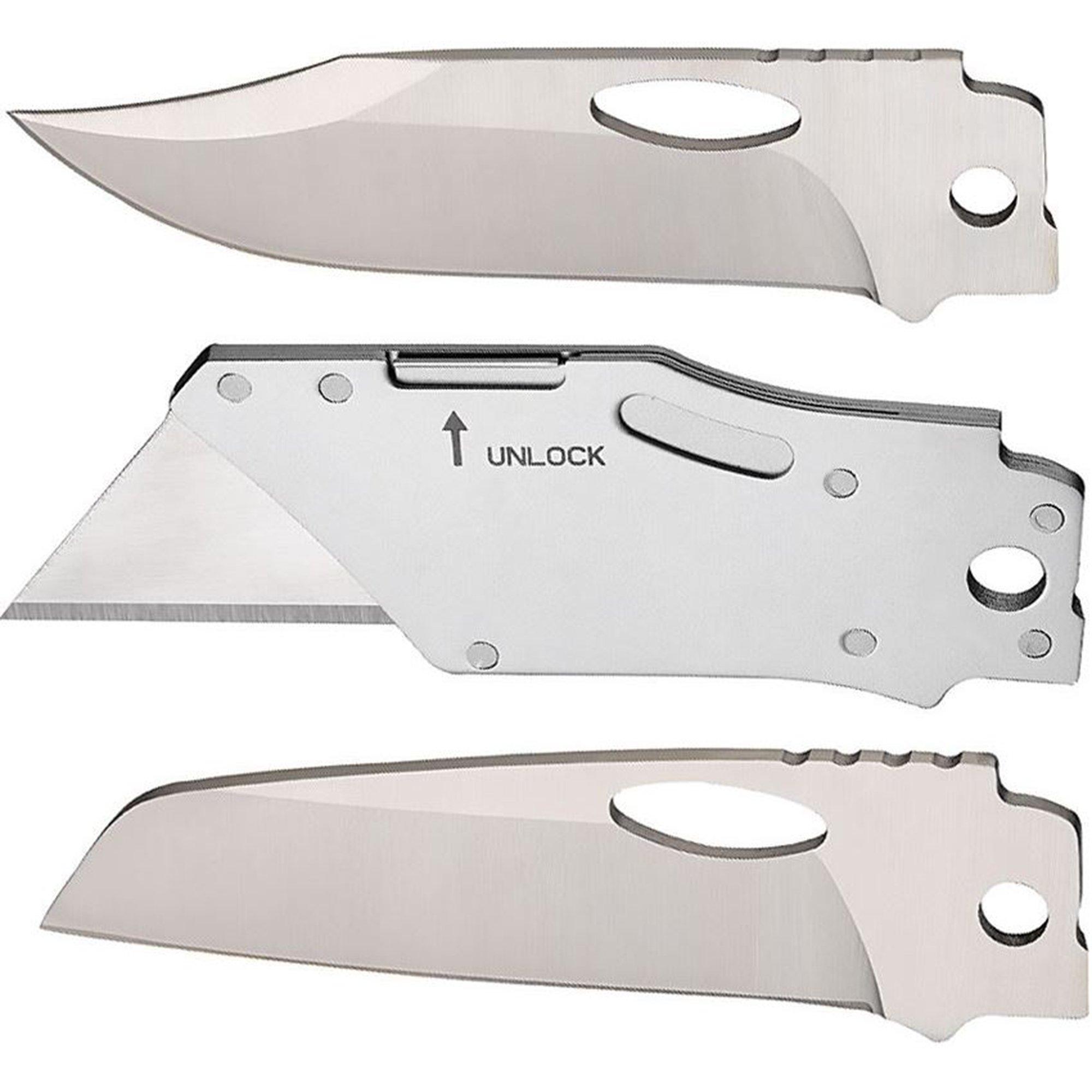 Roxon Phantom BA030809 8Cr13MoV BA03 Clip Point Blade, BA08 Utility-Blade en BA09 Sheepsfoot Blade, 3 interchangeable blades for Phantom system