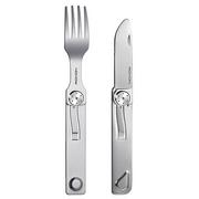 Afbeelding voor Roxon 2-in-1 Folding Cutlery Set Knife & Fork C3 Stainless Steel, outdoorbestek