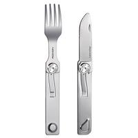 Afbeelding voor Roxon 2-in-1 Folding Cutlery Set Knife & Fork C3 Stainless Steel, outdoorbestek