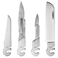 Afbeelding voor Roxon Flex FT02 Small Serrated Blade, Scalpel #3, Scalpel #4, Large Serrated Blade, 4 vervangbare tools voor Flex-systeem