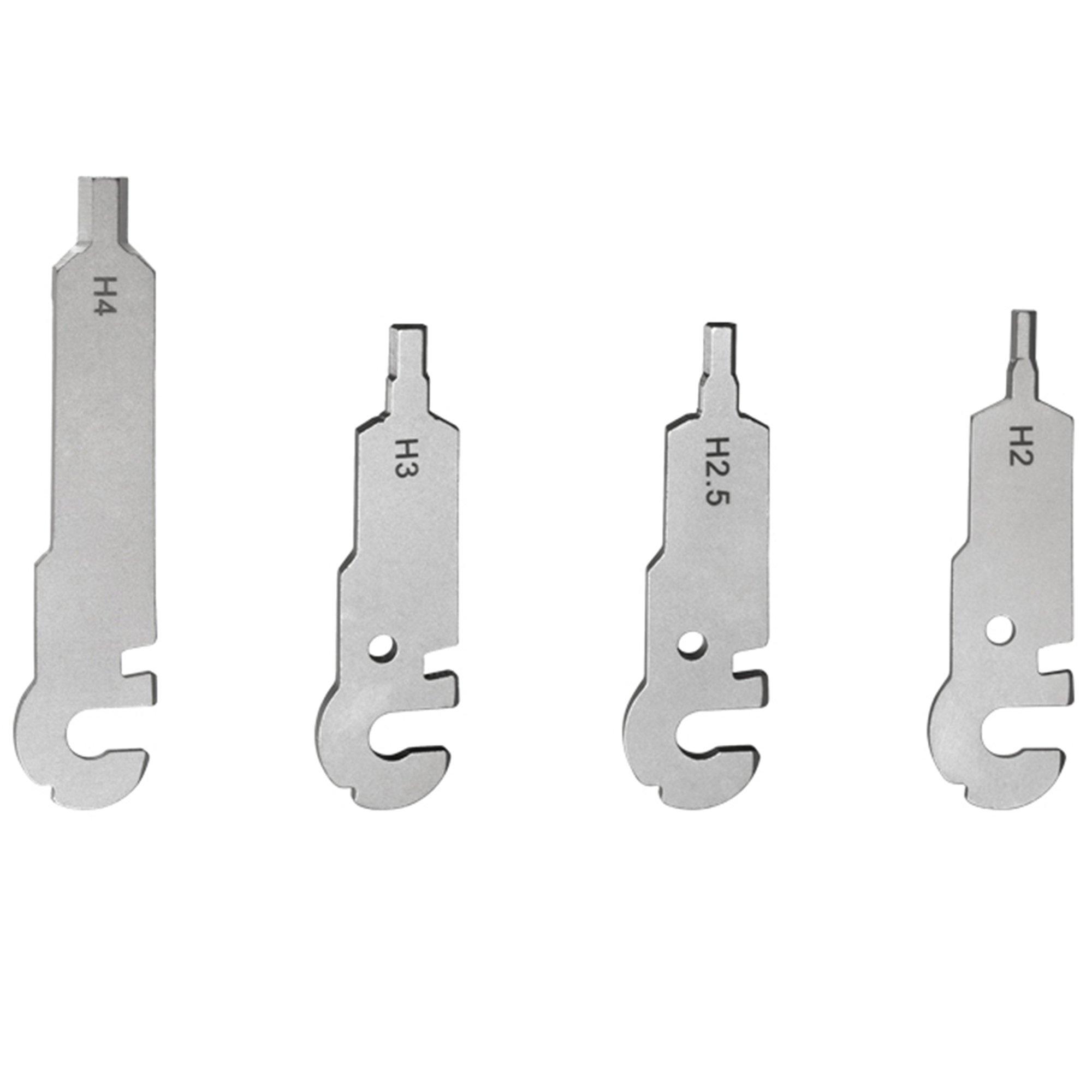 Roxon Flex FT06 2mm Hex Wrench, 2.5mm Hex Wrench, 3mm Hex Wrench, 4mm Hex Wrench, 4 interchangeable tools for Flex system