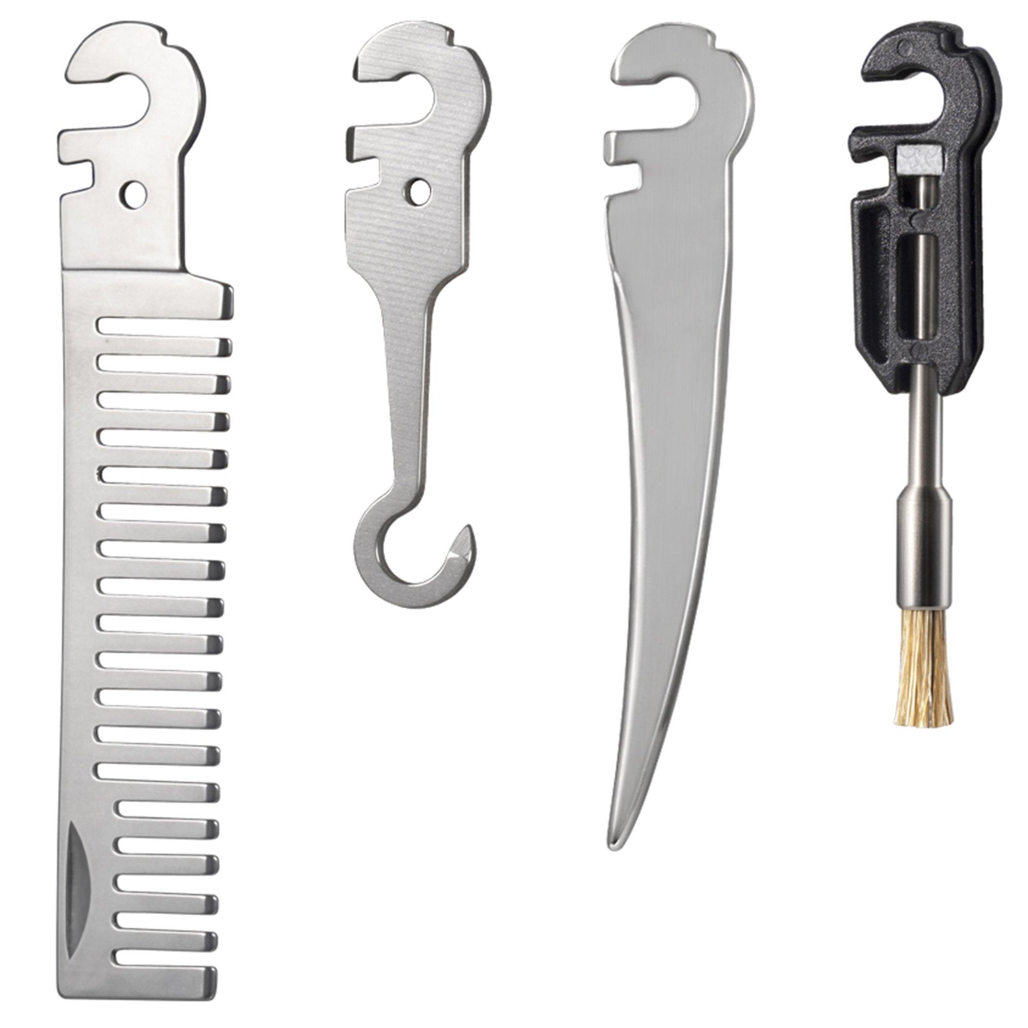 Roxon Flex FT08 Comb, Marlin Spike, Mini Brush, Hook, 4 interchangeable tools for Flex system
