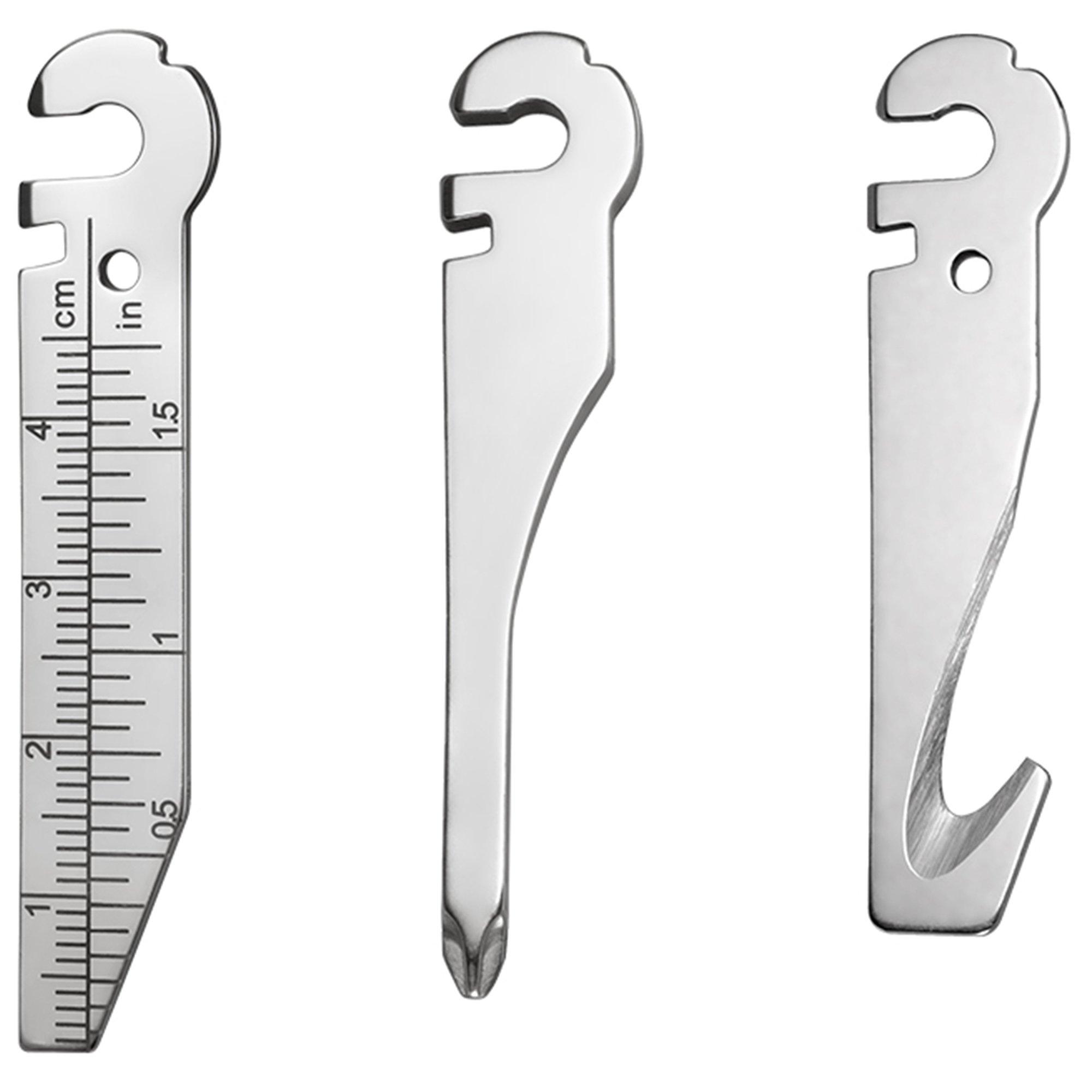 Roxon Flex FT09 Rope Cutter, File, Ruler, Flat Head Screwdriver, Phillips Screwdriver, 3 interchangeable tools for Flex system