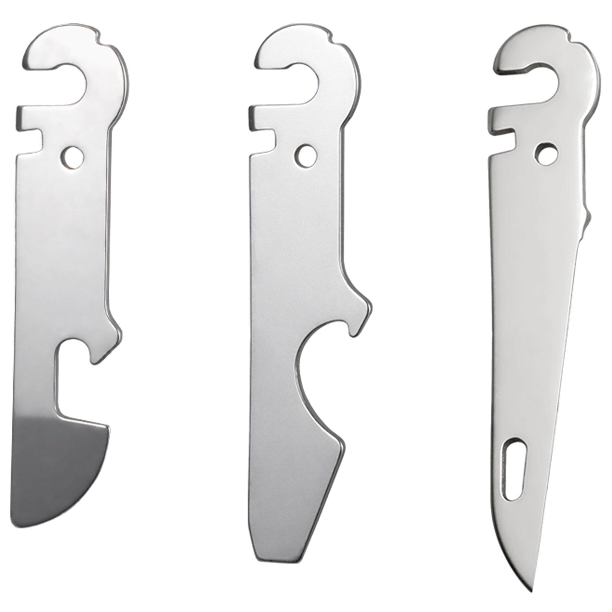 Roxon Flex FT11 Bottle Opener, Flat Head Screwdriver, Can Opener, Awl, Threader, 3 interchangeable tools for Flex system
