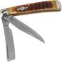 Image for Rough Ryder Razor Trapper Amber Bone RR072 slipjoint pocket knife