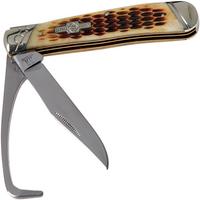 Image for Rough Ryder Equestrian Trapper Amber Bone RR1971 slipjoint pocket knife