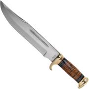 Rough Ryder Stacked Leather Bowie RR2006 fixed knife