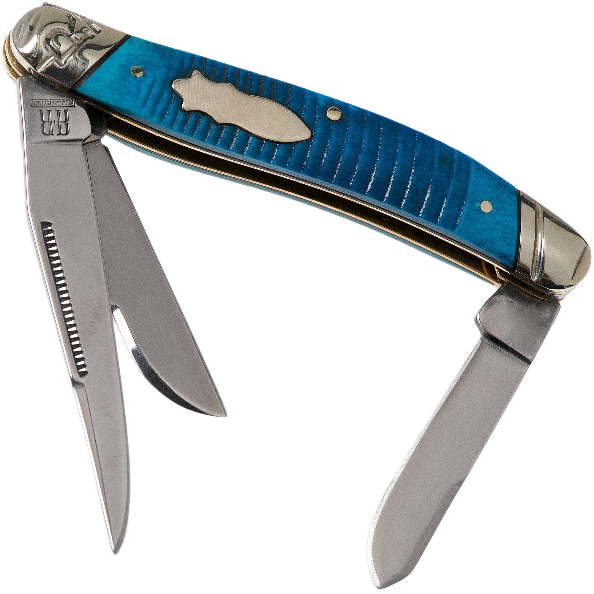 Nóż składany Rough Ryder Black & Blue Stockman RR2119