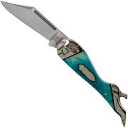 Rough Ryder Black & Blue Lady Leg RR2122 pocket knife