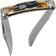 Image for Rough Ryder Small Moose Cinnamon Stag RR2157 Damascus slipjoint pocket knife