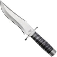 Bild für Rough Ryder Large Bowie RR2391, Satin Stainless Steel, Layered Wood, Fahrtenmesser