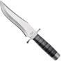 Image for Rough Ryder Large Bowie RR2391, Satin Stainless Steel, Layered Wood, fixed knife