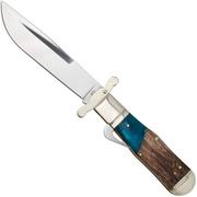 Rough Ryder Safety Folder RR2654, Satin 440,  Pandora Swirl Wood Resin, zakmes