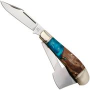Rough Ryder Pocket Chopper RR2655, Satin 440. Pandora Swirl Wood Resin, zakmes