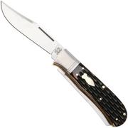 Rough Ryder Reserve Big Belly Trapper RRR042, D2, Finger Grooved Brown Bone, slipjoint zakmes