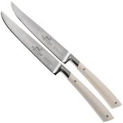 Lion Sabatier Edonist Perle juego de cuchillos para carne 2-unidades, blanco, 808281