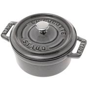 Staub mini braadpan - cocotte 10cm, 0,25L, grijs