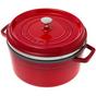 Image for Staub roasting pan - cocotte 26cm, 5,2L, red with steam tray