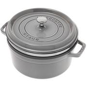 Staub cocotte 26cm, 5,2L, grise avec panier vapeur