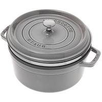 Bild für Staub Cocotte / Bräter 26cm, 5,2L, grau mit Dämpfeinsatz