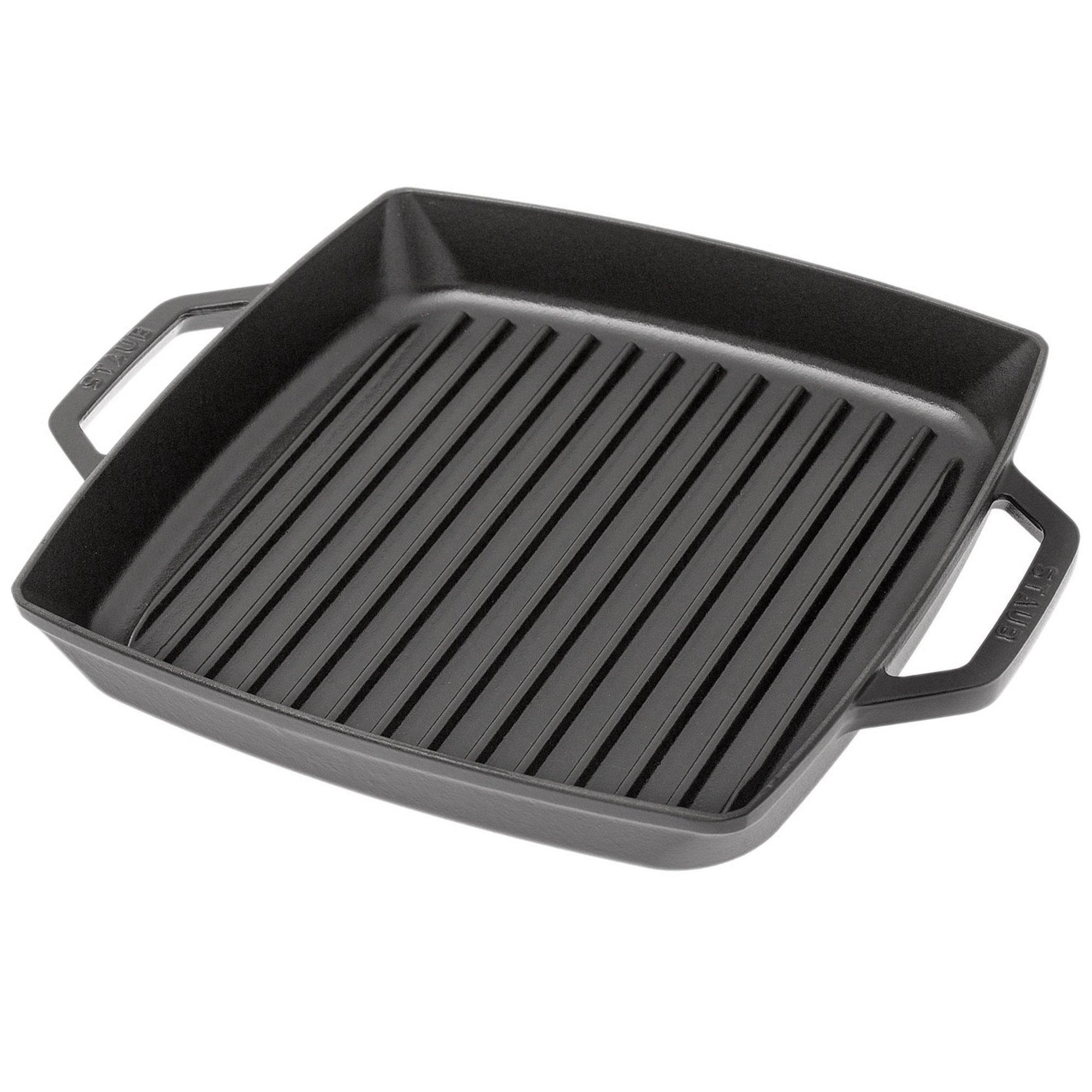 Patelnia grillowa/skillet Staub 28 cm, kwadratowa, czarna