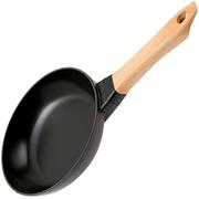 Staub koekenpan met houten handgreep 20cm, zwart