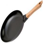 Staub frigideira com pega de madeira 28 cm, preto