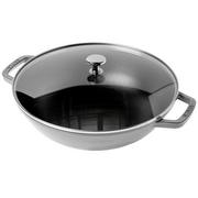 Staub wok pan, 30 cm, 4,4 L grey