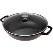 Staub wok pan, 30 cm, 4,4 L black