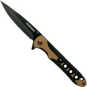 Schrade Ultra-Glide Flipper Knife 3.5" 1121084 tan G10 & Carbonfaser Taschenmesser