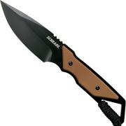  Schrade Frontier Fixed Knife 4" 1121086 Tan & Black FRN navaja