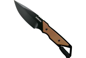 Schrade Frontier Fixed Knife 4" 1121086 Tan & Black FRN pocket knife