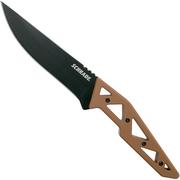 Schrade Frontier Fixed Knife 4.5" 1124284 Tan & Black FRN pocket knife