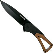 Schrade Fixed Knife 4" Drop Point 1124286 Tan & Black FRN pocket knife