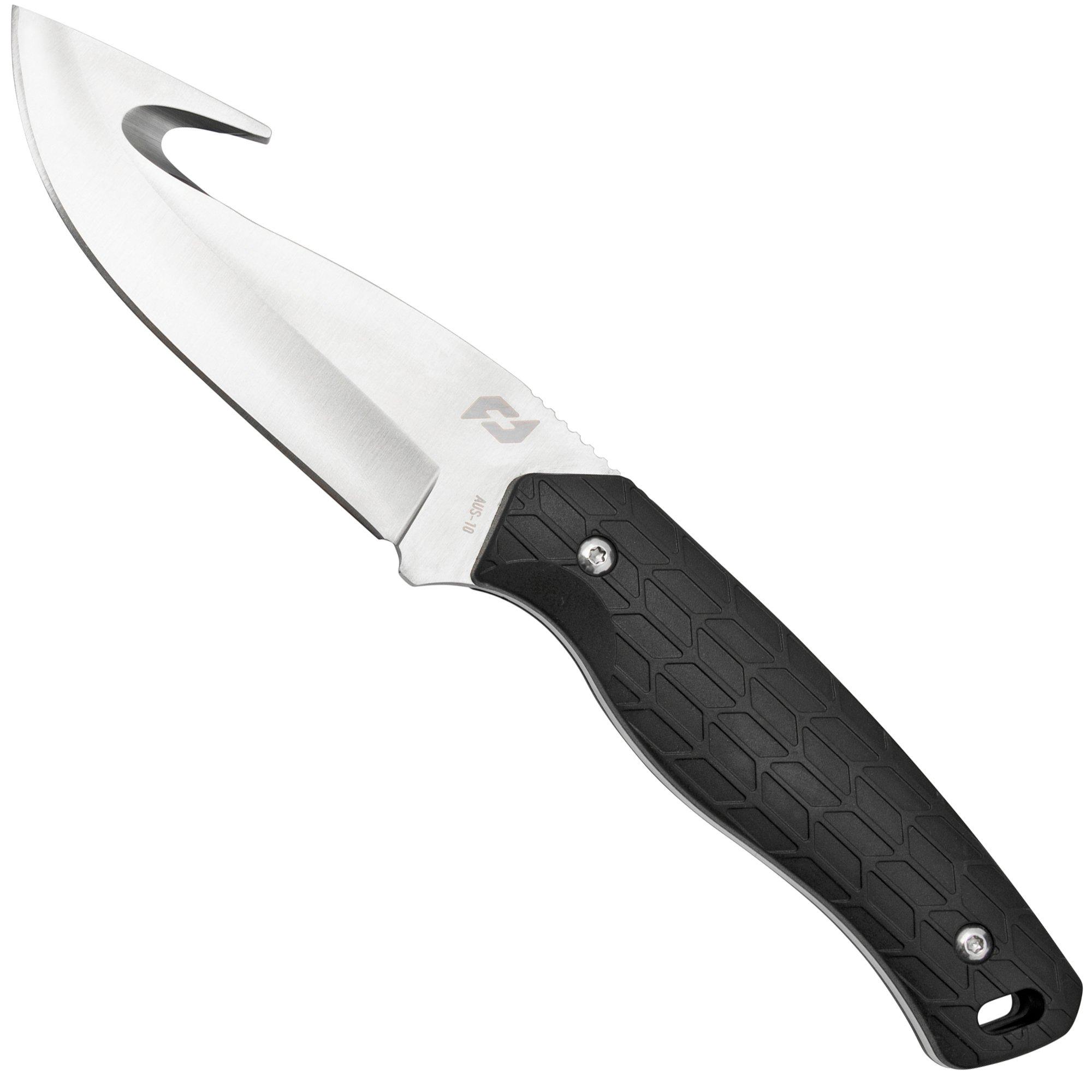 Nóż z głownią stałą Schrade Exertion Gut Hook Knife 1159308, czarny