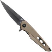 Schrade Kinetic Folder, Black AUS8, Tan G10, navaja