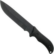 Schrade Frontier 7" Fixed Blade SCHF37, 1095 Carbon Steel, fixed knife with sharpening stone & firesteel