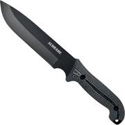 Schrade Frontier 7" Fixed Blade SCHF52M Micarta, 1095 Carbon Steel, couteau à lame fixe avec pierre à aiguiser et pierre à feu