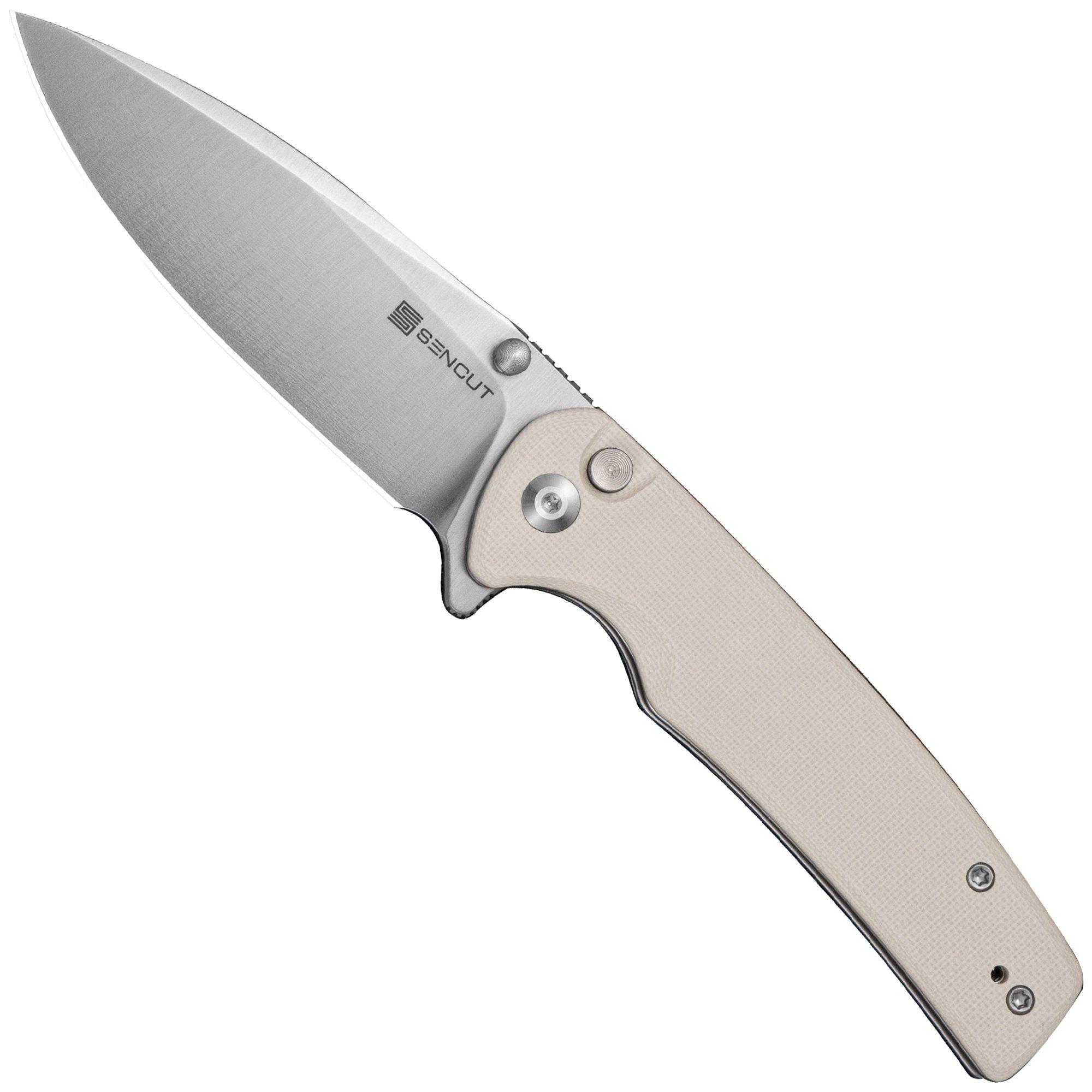 SENCUT Sachse S21007-7 Satin 9Cr18MoV, Ivory G10, pocket knife