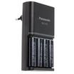 Panasonic Eneloop BQ-CC55 caricatore veloce + 4x NiMh AA 2500 mAh batterie