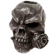 Schmuckatelli Rose Skull abalorio Black Oxidized