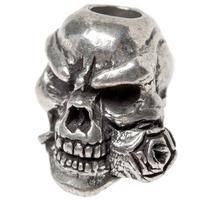 Image for Schmuckatelli Rose Skull Bead Pewter