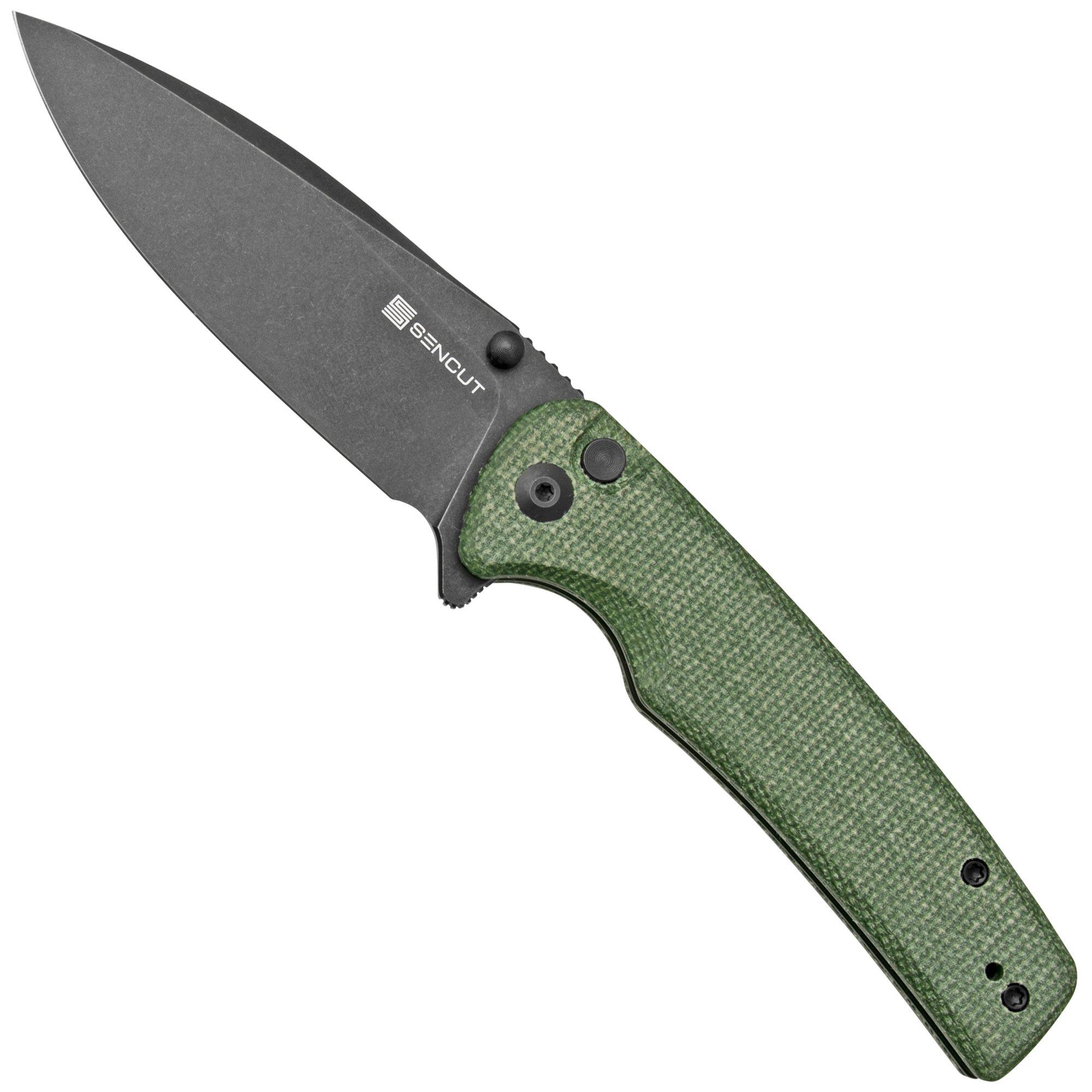 Nóż składany SENCUT Sachse S21007-2 Green Micarta