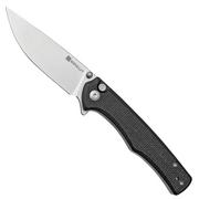 SENCUT Crowley S21012-2 Stonewashed, Black micarta, pocket knife