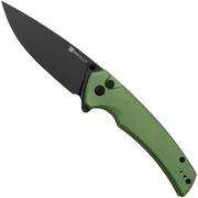 SENCUT Serene S21022B-5, Black D2, Green Aluminium, coltello da tasca