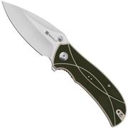 Sencut Hyrax S23097-2 Satin 9Cr18MoV, Green Ivory Line G10 pocket knife