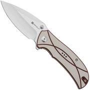 Sencut Hyrax S23097-3 Satin 9Cr18MoV, Red Ivory line G10 couteau de poche